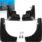 KEYOOG Front & Rear Mud Flaps Splash Guards Fit for 2011-2021 Je-ep Grand Cherokee (Wk2) - Not Fit Submodel Str, Str-8, Summit, 4-Pc Set Mud Guards Splash Guard Black -Without Rock Rails, CMFJE2001