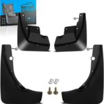 KEYOOG Front & Rear Mud Flaps Splash Guards Fit for 2011-2021 Je-ep Grand Cherokee (Wk2) - Not Fit Submodel Str, Str-8, Summit, 4-Pc Set Mud Guards Splash Guard Black -Without Rock Rails, CMFJE2001