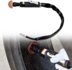 Sporacingrts 2500rpm Low Speed Air Tire Buffer Tire Repair Kit Polishing Cleaning Tool 35 mm Pneumatic Automatic Buffing Wheel Machine Tire Patch Tools Rear Exhaust