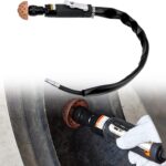 Sporacingrts 2500rpm Low Speed Air Tire Buffer Tire Repair Kit Polishing Cleaning Tool 35 mm Pneumatic Automatic Buffing Wheel Machine Tire Patch Tools Rear Exhaust