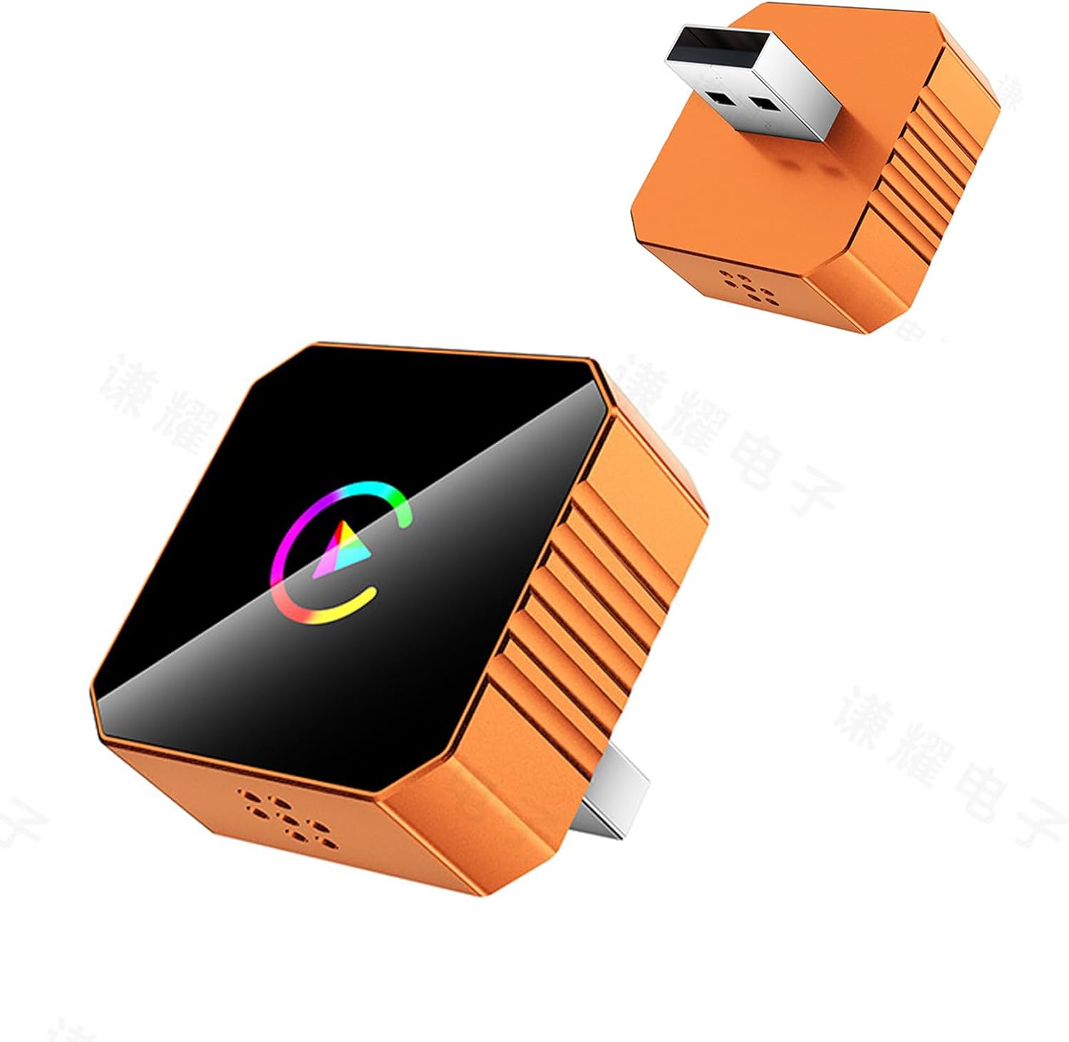 61e7h0lkO2L._AC_SL1500_.jpg Denash 2 in 1 Wireless CarPlay and Android Auto Adapter, Fast Auto-Connect Plug & Play CarPlay Dongle, No Delay Car Play Adapter with USB/USB-C Port for iPhone & Android (Color Pattern) - Image 1