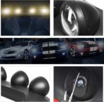 PM PERFORMOTOR Universal 39" W x 10" D x 6" H Roof Mounted Fog Lights Lamps+Switch+Bulbs,Clear Lens - Image 4