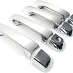 Door Handle Covers Trim Compatible with Toyota 4Runner 4WD N280 Prado J150 2010-2022 2017 2018 2019 2020 2021 Car Styling Accessories Exterior Door Handles Chrome With Smart Key Holes 8PCS ABS