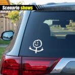Car Fuck You Meme Large Vinyl Sticker Decal, Funny Personalised Cartoon Middle Finger Sticker, Fit for Cars Windows Bumpers Trucks Motorcycles or Any Other Smooth Surface (White Large) - Image 5