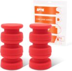 SPTA Tire Shine Applicator, 6Pcs Foam Applicator Pads, Round Shape Side Pressing Hand Polishing Sponge Pads Kit Tire Shine Applicator Pad Tire Dressing Applicator Pad for Applying Tire Shine