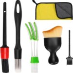 Car Interior Duster Detail Brush Cleaning Kit, Soft Microfiber Towels Dashboard Air Vent Crevice Dusting Detail Cleaner Interior Accessories Tools for Car Decoration Auto Truck SUV RV
