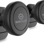 WixGear Magnetic Car Mount [2-Pack] - Universal Stick-On Dashboard Magnetic Phone Holder for Car, Strong Magnet Mount for Cell Phones & Mini Tablets with Swift-Snap Technology
