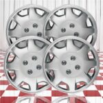Set of 4 15" Push-on Silver Hubcaps for Honda Accord 1998-2002