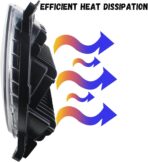 Headlight LED Road Glide Motorcycle, Daytime Running Side Lights for 2015 2016 2017 2018 2019 2020 2021 2022 2023 Headlamp Replacement accessories(Black) - Image 5