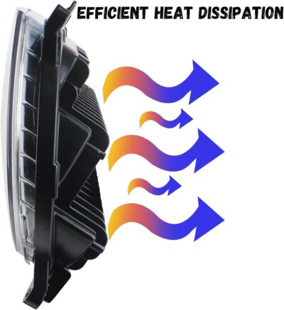 Headlight LED Road Glide Motorcycle, Daytime Running Side Lights for 2015 2016 2017 2018 2019 2020 2021 2022 2023 Headlamp Replacement accessories(Black) - Image 5