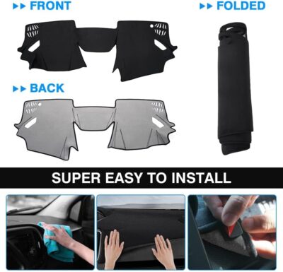 Autorder Dashboard Cover Mat for Subaru Forester 2019-2024 Accessories Dash Cover Flannel Dash Mat Sunshade Glare UV Rays Protector - Image 5