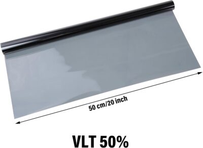1 Roll 0.5x3M Car Window Glass Heat and Sunscreen Film for Sunshade, Privacy Protection, Sunscreen Insulation, UV Protection, Anti-Scratch - Image 2