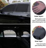 4PCS Car Window Shades with Zipper,Breathable Car Window Cover Baby Window Shades for Car,Camping Essentials Side Window Sun Shade for Privacy Protection Fits Most Cars - Image 3