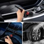 9pcs Detailing Brush Set,Interior Cleaning Brush,Steel Wire & Tire Brush Automotive Cleaning Brush Kit,for Cleaning Engine, Body Exterior Surface, Carpet, Truck, SUV, RV, Motorcycle - Image 5