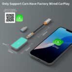 Wireless CarPlay Adapter,Covert Factory Wired to Wireless Car Play Adapter for iPhone 6+ (iOS only) Easy Setup Plug&Play,Multiple Controls,Support USB&USB-C - Image 7