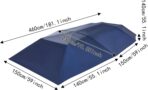 Car Sun Shade Umbrella Cover Tent, UV/Tear/Water-Resistant, 15x7.5ft Car Awning Cover for Outdoor Parking, Portable Foldable & Easy Install for SUV Sedan, Windproof & Anti-Theft, Navy Blue - Image 3