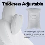 TANOLA TESBEAUTY Nappa Leather Headrest Pillow 2 Packs for Tesla Neck Pillow Uniquely Designed for Tesla Model Y/3/S/X Tesla Car Neck Support Cushion for People Under 5'7" White - Image 4