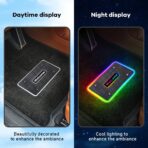 Car LED Lights for Floor Mats, Interior Car LED Strip Lights with App Control, Luminous Ambient Neon Lighting Kits, Universal Automotive Floor Mats (Rhombic - USB, 4) - Image 5