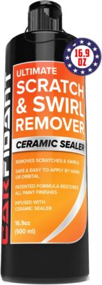 Carfidant Scratch & Swirl Remover - Polishing, Rubbing & Buffing Compound for Car Paint Repair - Restores Shine & Enhances Gloss, 16.9 fl oz