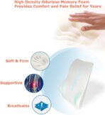 Tektrum Orthopedic Entire Back Support Full Lumbar Cushion for Car & Headrest Neck Pillow Kit - Ergonomic Thick 3D Design Fit Body Curve - Back, Neck Pain Relief, Improve Posture -Black (012011-A) - Image 7