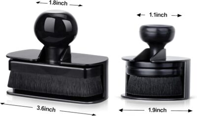 BABYSHEEP Car Tire Shine Applicator,Large Vegan Tire Shine Brush - Automotive Tire Dressing Applicator Brush with Storage Stand for Tire Detailing & Car Wash Kit, Black, 3.6 Inch Length (Black) - Image 2