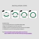 Breathable Stretch Elastic Steering Wheel Cover, Cool in Summer and Warm in Winter, Soft Microfiber Ice Silk Cloth Fabric, Universal 14.5-15 in, Fit Suvs, Vans, Sedans, Cars, Trucks (A-Black+) - Image 4