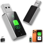 Wireless CarPlay Adapter for iPhone, 2026 Upgrade 2 in 1 Android Auto Wireless Adapter, Wired to Wireless, One-Touch Switch, Fast & Stable Connection, Plug & Play, iOS 10+ & Android 11+