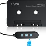 Elook Cassette to Bluetooth Adapter for Car with Micro SD Card Support/Hands-Free Call, 5.1 Bluetooth Cassette Receiver, Black