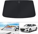 KUST Windshield Sun Shade for 2015 2016 2017 2018 2019 Hyundai Sonata Sedan Custom Fit Sunshades Car Accessories Foldable Sun Visor Sun Protector Blocks UV Rays