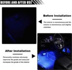 1 Pack 12V Car Interior LED Strip Light, 4 in1 Under Dash Ambient Lighting Kit, 36 LED Auto Interior Decorative Lamp Car Atmosphere Neon Night Light with Cigarette Adapter Plug (Blue) - Image 5