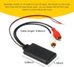 Car Wireless Bluetooth Cable Adapter, Universal Automotive Wireless Radio Stereo Connector with 2 RCA AUX Audio, Car Bluetooth 5.0 Module Music Receiver Fit Most Vehicles - Image 2