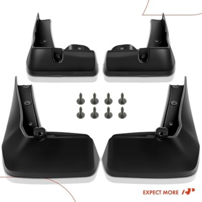 A-Premium Set of 4PCS Mud Flaps Splash Guards Mudguards Mudflaps with Hardware Kits Accessory Compatible with Honda Civic 2022 2023, Sedan, Black Color, Front and Rear (Driver & Passenger Sides) - Image 8