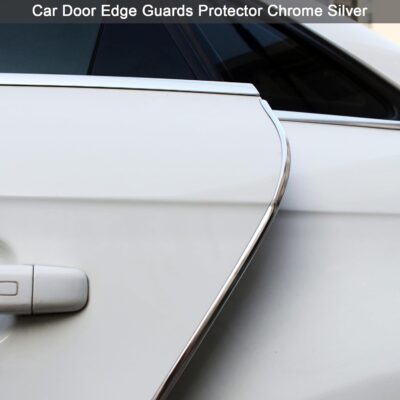 Car Door Edge Guards Chrome Silver Universal U Shape Moulding Trim Strip Automotive Guard Door Protector Decorative for Sedans, Trucks, SUV, ATV (32FT, Silver) - Image 3
