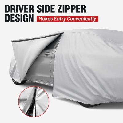 Favoto Car Cover Waterproof Outdoor - Custom Fit for Ford Mustang (1964-2024) All Weather with Reflective Stripe Snow Sun Dust UV Protection Full Exterior Cover - Image 3