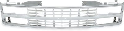 ALMULOO Front Grill Compatible with 1992-1993 Chevy Chevrolet Blazer/C/K1500/2500 Suburban | 1988-1993 Chevrolet C/K1500/2500/3500 Replacement for GM1200142 Front Grille Plastic(ABS) Chrome Silvery - Image 1