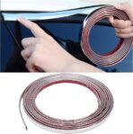 Car Chrome Trim Molding, 16Ft 1/2" Scratch-Proof Vehicle Body Side Trim Strip, Auto Interior Exterior Decorative Protection Trimming, Universal for Motor Truck RV Door Window Bumper