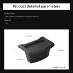 Rear Center Console Floor Storage Organizer Box for Tesla Model Y Juniper 2025 2026,Black TPE Car Accessory with Anti-Slip Lid,Backseat 2nd Row Seat Organizer Bin - Image 6