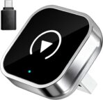 Wireless CarPlay and Android Auto Adapter, Ultra-Compact Aluminum Design with Dual-Band Technology, USB-C/USB-A Compatible for Wired CarPlay Vehicles