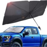 VAGURFO Car Sunshade Umbrella,Upgraded Windshield Cover Sun Shade,UV Reflecting Portable Front Window Cover,Universal Car Windshield Sunshades,UV Block for Front Windows,Fits Most Vehicles (55"x 31")