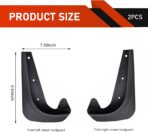 2 PCS Car Mud Flaps, Splash-Protection Auto Fender Flaps, All Weather Protector Universal Mud Guards, for Sedans and SUVs (Black, 7x9.8In) - Image 2