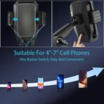 Topsolar Phone Mount for Truck Phone Holder for Truck - Heavy Duty Super Suction Cup, Mobile Device Holder Dashboard Window 16.9 inch Long Arm & Stable, iPhone & Samsung Compatible, Semi Trucker - Image 4