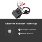 CAR Bluetooth 5.2 Receiver – aptX Adaptive, aptX HD, AAC, SBC – 12V/24V Compatible, Remote Trigger, Stereo RCA Output – Wireless A2DP Adapter for Car, Truck, Marine, Powersport Audio Systems - Image 2