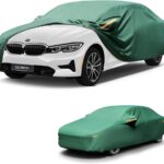 Car Cover Waterproof All Weather, 16-Layer Heavy Duty Full Exterior Cover with Vents, Spare Windproof Straps & Towel, Winter Snow/Ice/Rain Protection, Fit Sedan BMW 3 Series, Ford Fusion.