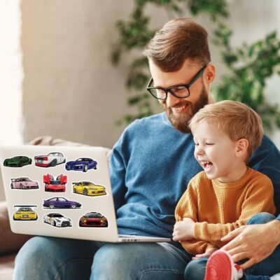 100pcs JDM Car Stickers, Racing Sport Car Stickers Vinyl Waterproof for Water Bottles Laptop Guitar Skateboard Scrapbook JDM Decals Car Stickers for Men Teens Adults Kids - Image 6