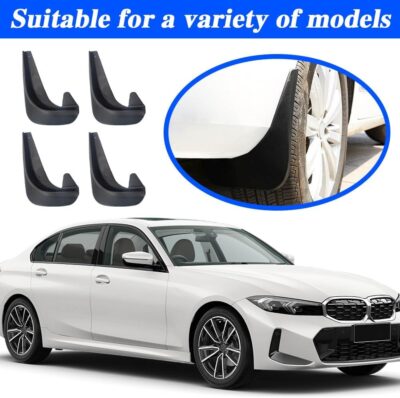 4PCS Car Mud Flaps, Mud Guard, Fender Guard, Splash Guard, Front & Rear Side Mud Guard, Wheel & Tire Splash Guards, Fender Against Sewage, Mud, Dust, Snow, No Drilling Mudguards Universal for Most Car - Image 3