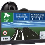 7 Inch GPS Navigaton for Car Truck RV, 2025 Latest Map GPS for Car with Free Lifetime Updates, Voice Guidance, Speed Alerts, Custom Routing, HD Touchscreen (Black)