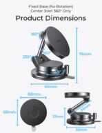 LISEN 15W Magsafe Car Mount Charger, Magnetic Wireless Car Charger, Suction Phone Mount, Vacuum Magnetic Phone Holder for Car Mount for iPhone 17 Pro Max 16 15 14 13 12, Samsung S26/S25, Pixel 10 Pro - Image 10