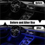 EL Wire Interior Car LED Strip Lights, USB Car Neon Light Strip with Sewing Edge, 16FT Neon Light 5V with Fuse Protection, Electroluminescent Car Indoor Decorations (Blue) - Image 4
