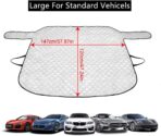 Car Windshield Cover Sun Shade,All Weather Windshield Sunshade Cover Fits Most Cars SUV - Image 6