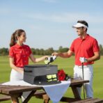 YOREPEK 2 Layer Golf Trunk Organizer, Golf Gifts for Men with Separate Ventilated Compartment for 2 Pair Shoes, Waterproof Car Trunk Locker for Balls, Tees, Clothes, Gloves, Gifts for Golfers - Image 2